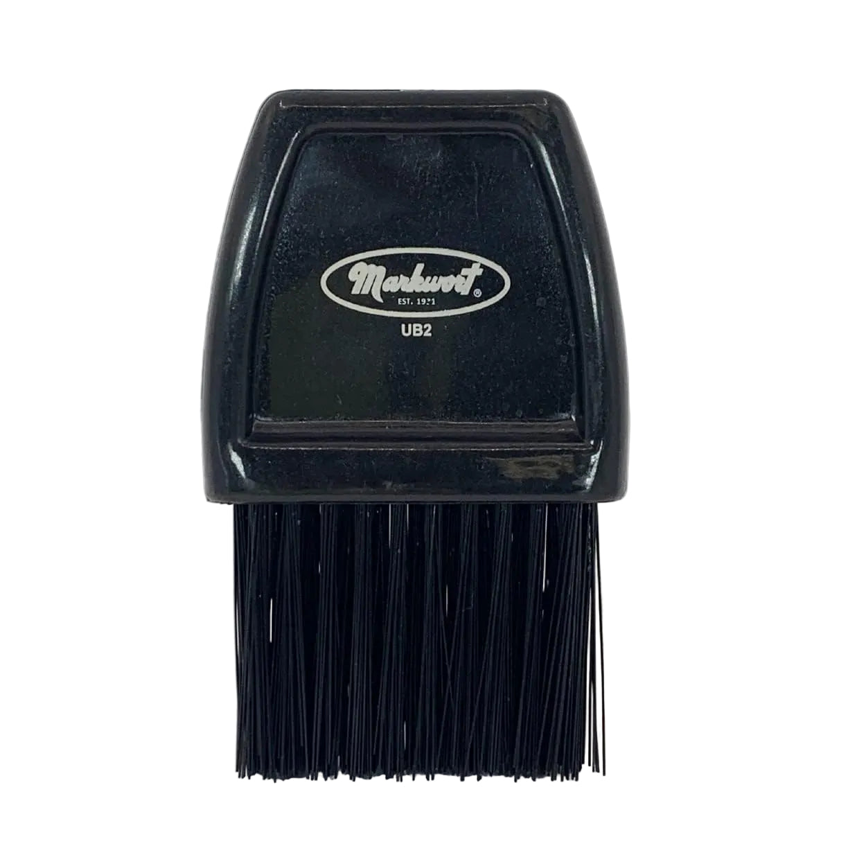 Black brush with bristles on a white background