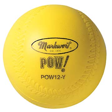 Pow! Ball 12 Sofball - Hi-Vis Optic Yellow - Dozen