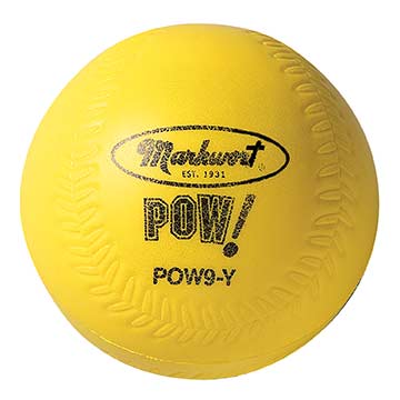 Pow! Ball 9 Baseball - Hi-Vis Optic Yellow - Dozen