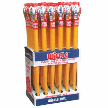 Wiffle Baseball Bat Floor Display with 32 Bat Sets