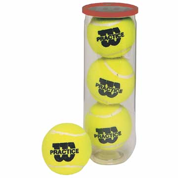 Wilson Practice Tennis Balls - Can of 3