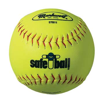 Markwort Safe-T-Ball Softball - 11 - 6.2oz - Yellow - Dozen