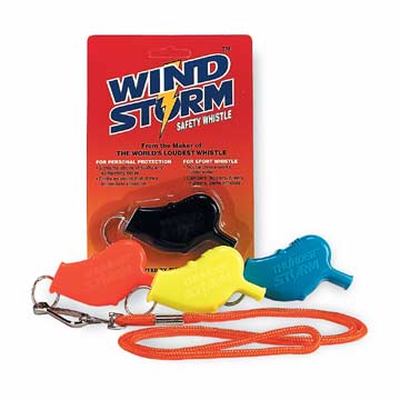 Windstorm  Whistle with Lanyard - Orange