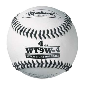 Weighted White Leather Baseball